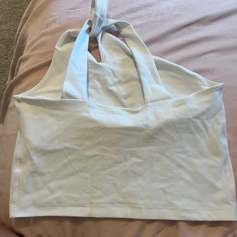 Beyond Yoga Cream One-Shoulder Tank Top - Picture 2 of 4